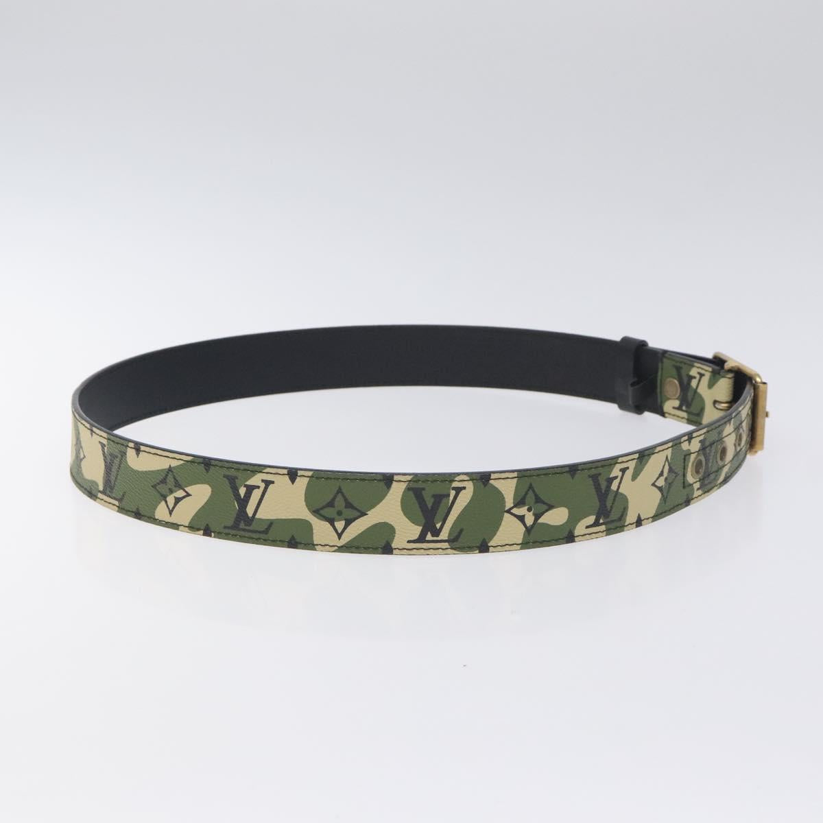 Louis Vuitton Monogram Camouflage Ceinture Belt Green M9646u Lv