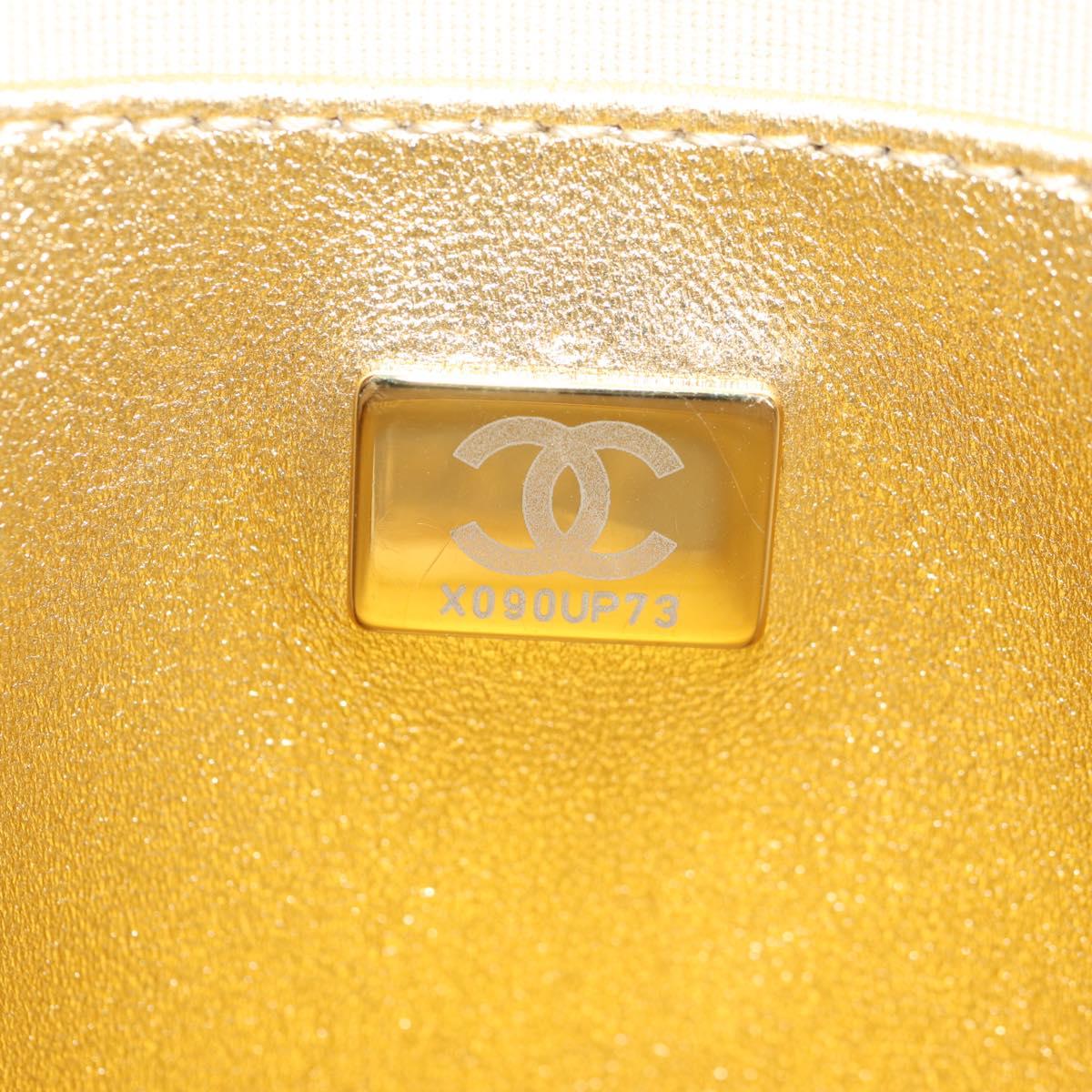 Chanel Matelasse Chain Shoulder Bag Leather Gold Cc