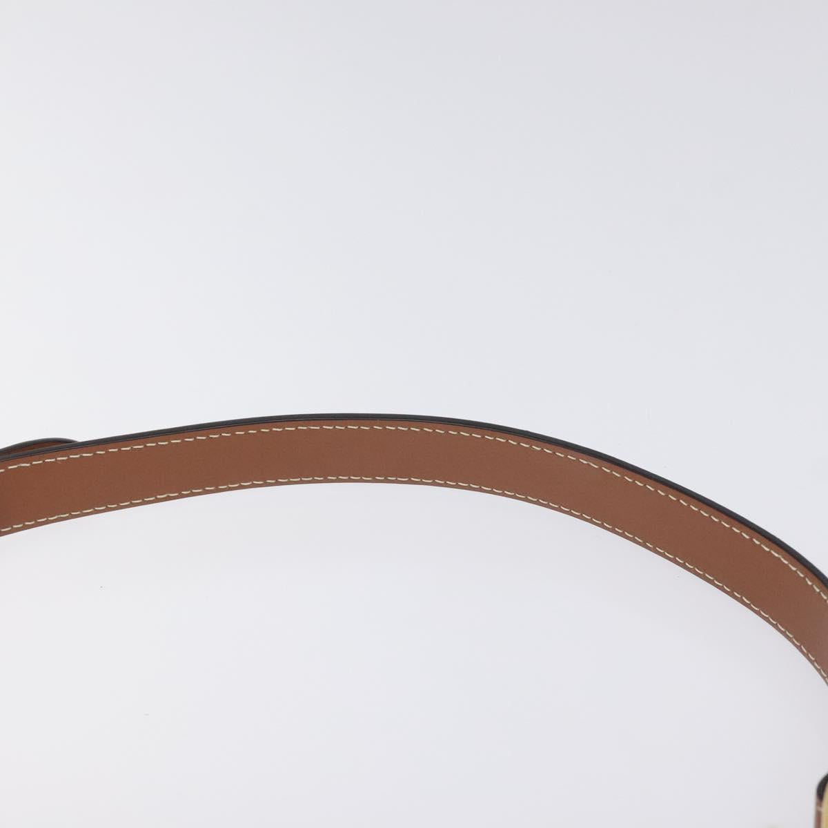 Celine Triomphe Shoulder Bag Pile White Brown Gold