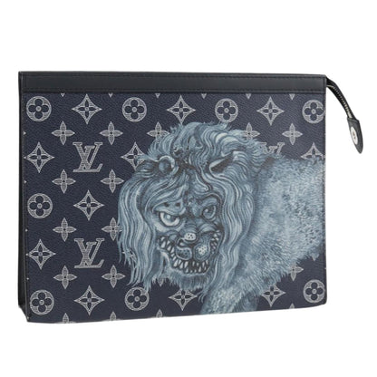 Louis Vuitton Monogram Savanna Pochette Voyage Clutch Bag M66639 Lv