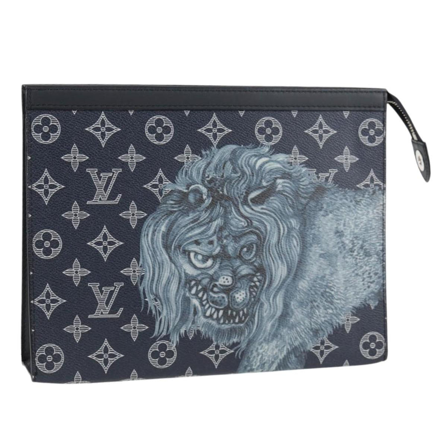 Louis Vuitton Monogram Savanna Pochette Voyage Clutch Bag M66639 Lv