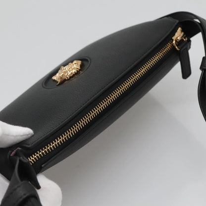 Versace Shoulder Bag Leather Black Gold