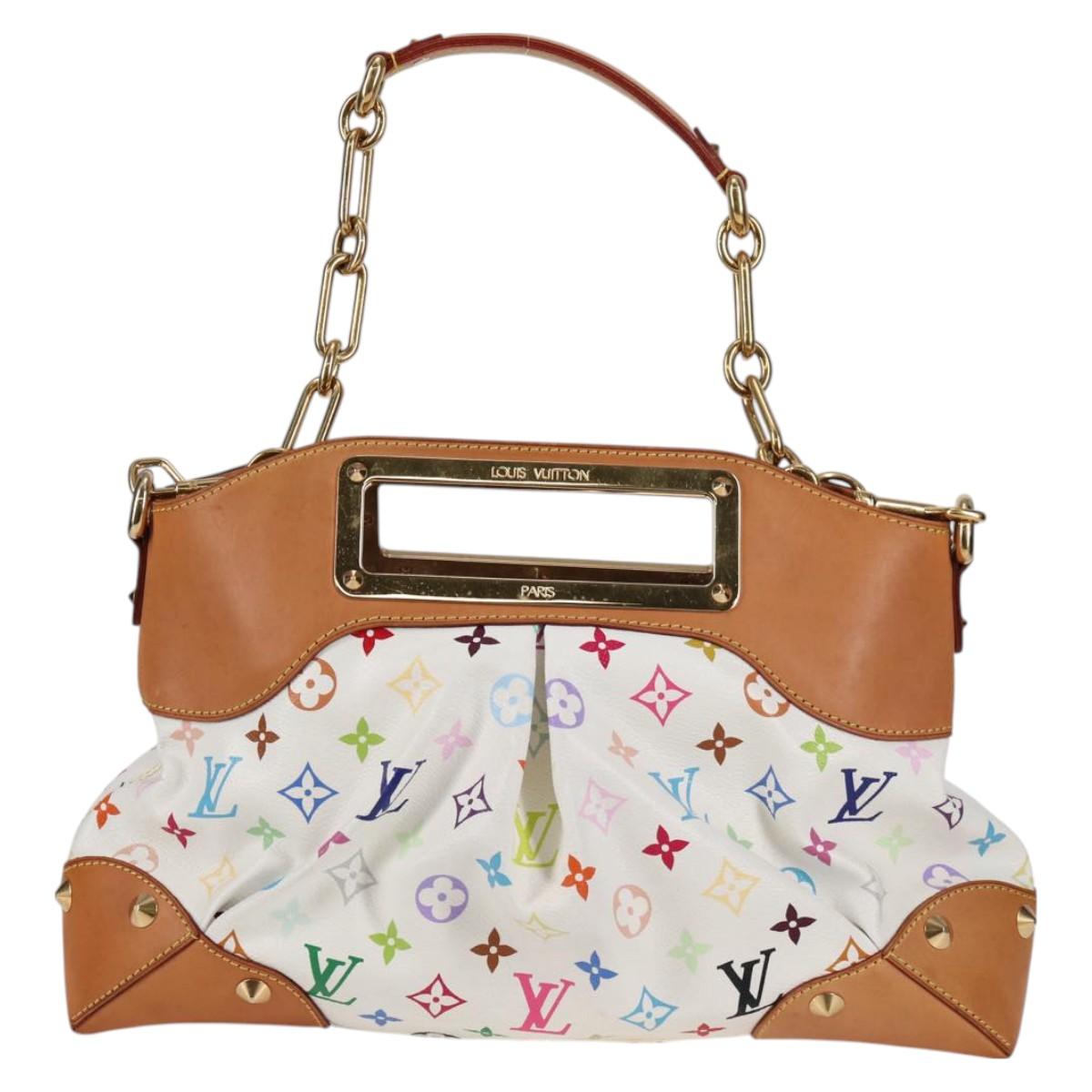 Louis Vuitton Monogram Multicolor Judy Mm Bag 2WAY White M40255 Lv