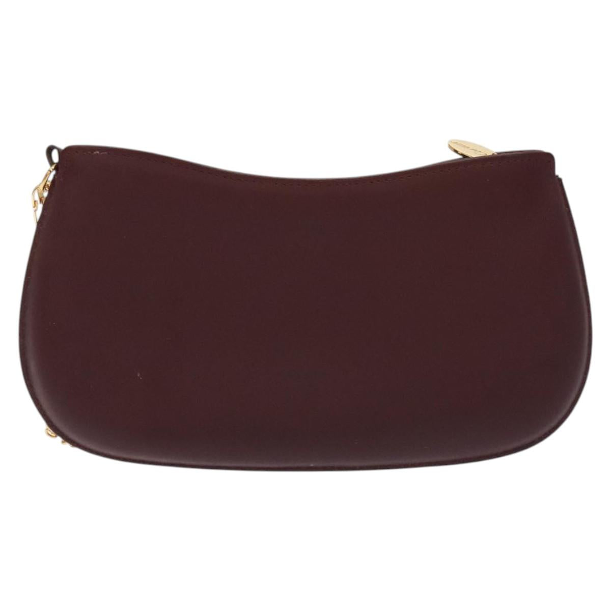 Cartier Must Line Chain Pouch Leather Bordeaux Gold
