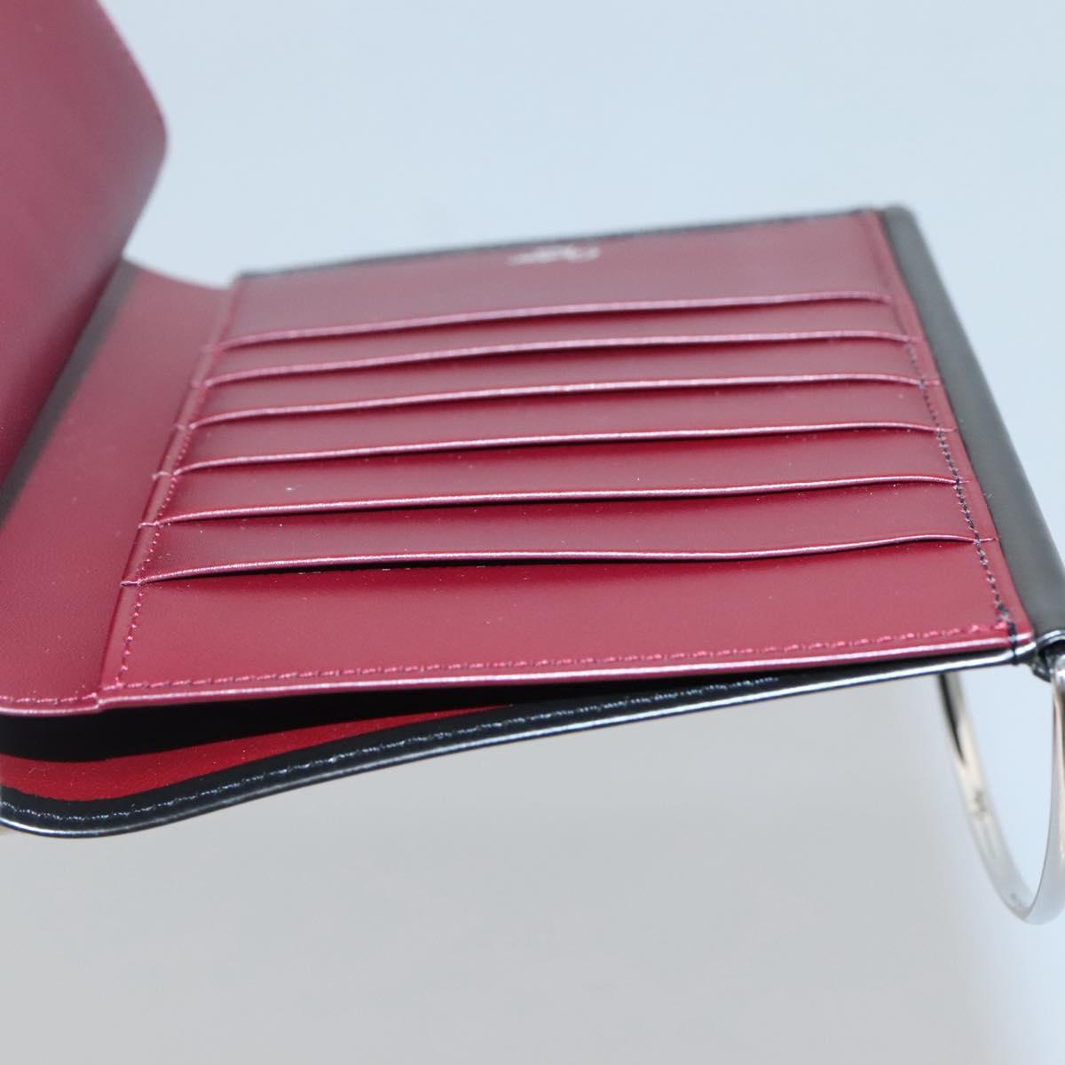 Cartier Trinity Wallet Bag Hand Bag Leather Black
