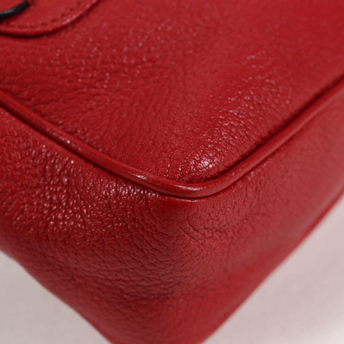 Miu Miu Shoulder Bag Leather Red Gold