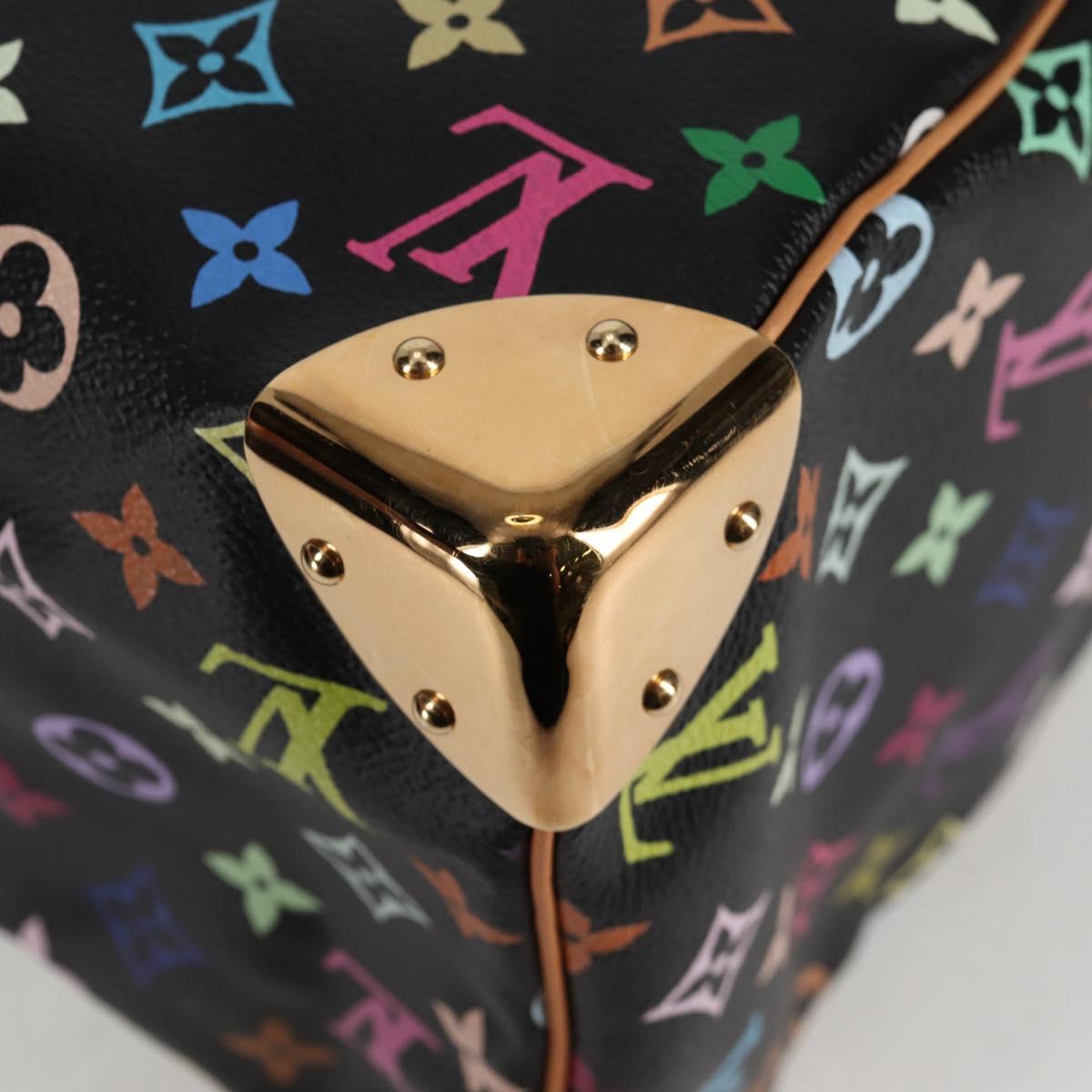 Louis Vuitton Monogram Multicolor Speedy 30 Hand Bag Black M92642