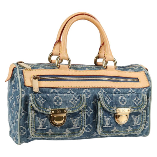 Louis Vuitton Monogram Denim Neo Speedy Hand Bag Blue M95019 Lv