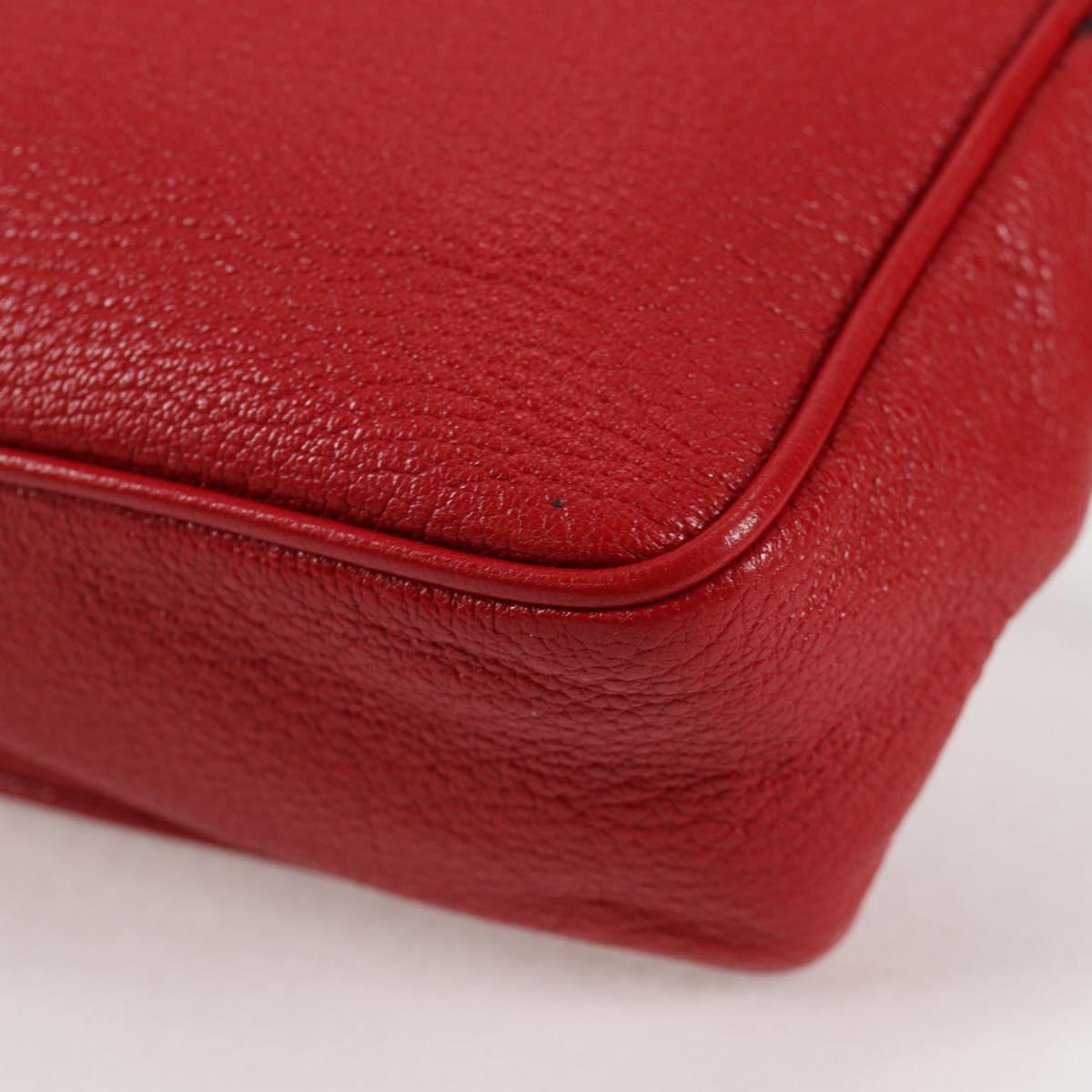 Miu Miu Shoulder Bag Leather Red Gold