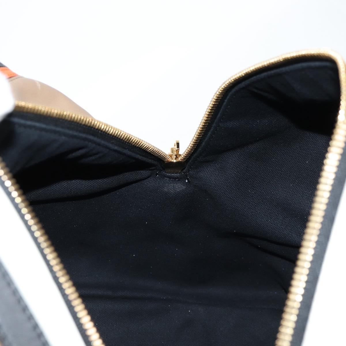 Burberry Hand Bag Leather 2WAY Black Gold