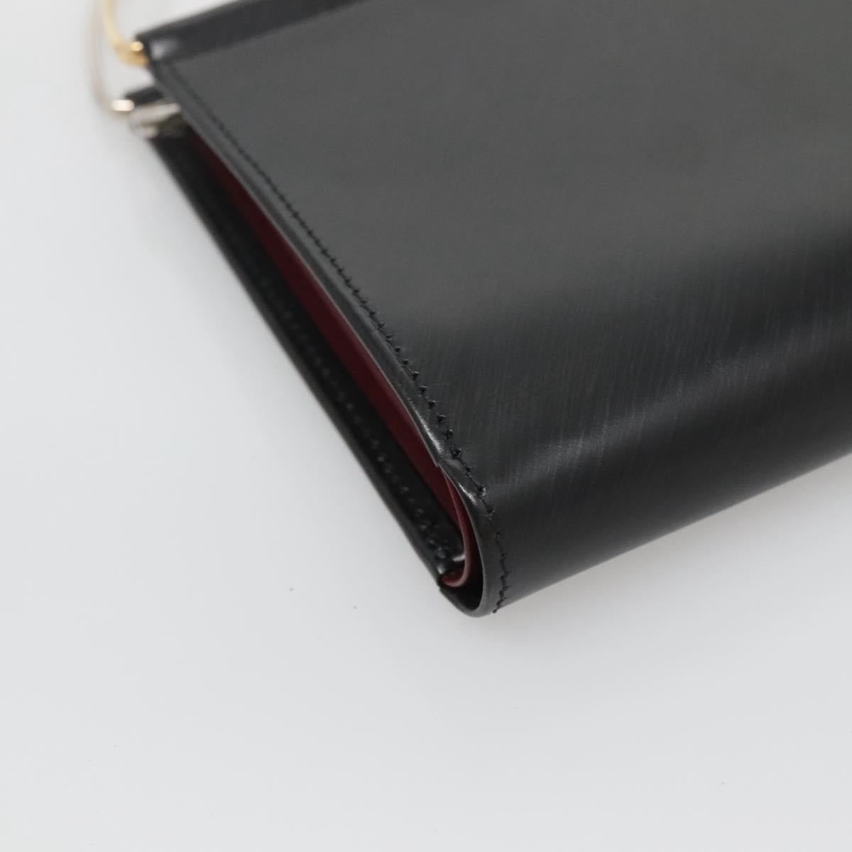 Cartier Trinity Wallet Bag Hand Bag Leather Black