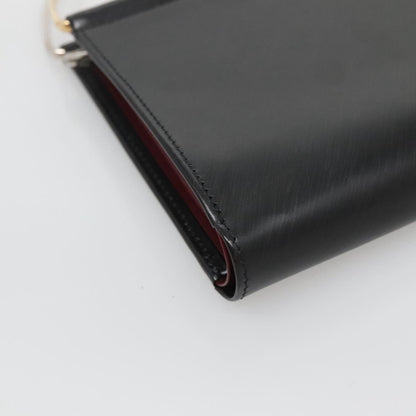 Cartier Trinity Wallet Bag Hand Bag Leather Black