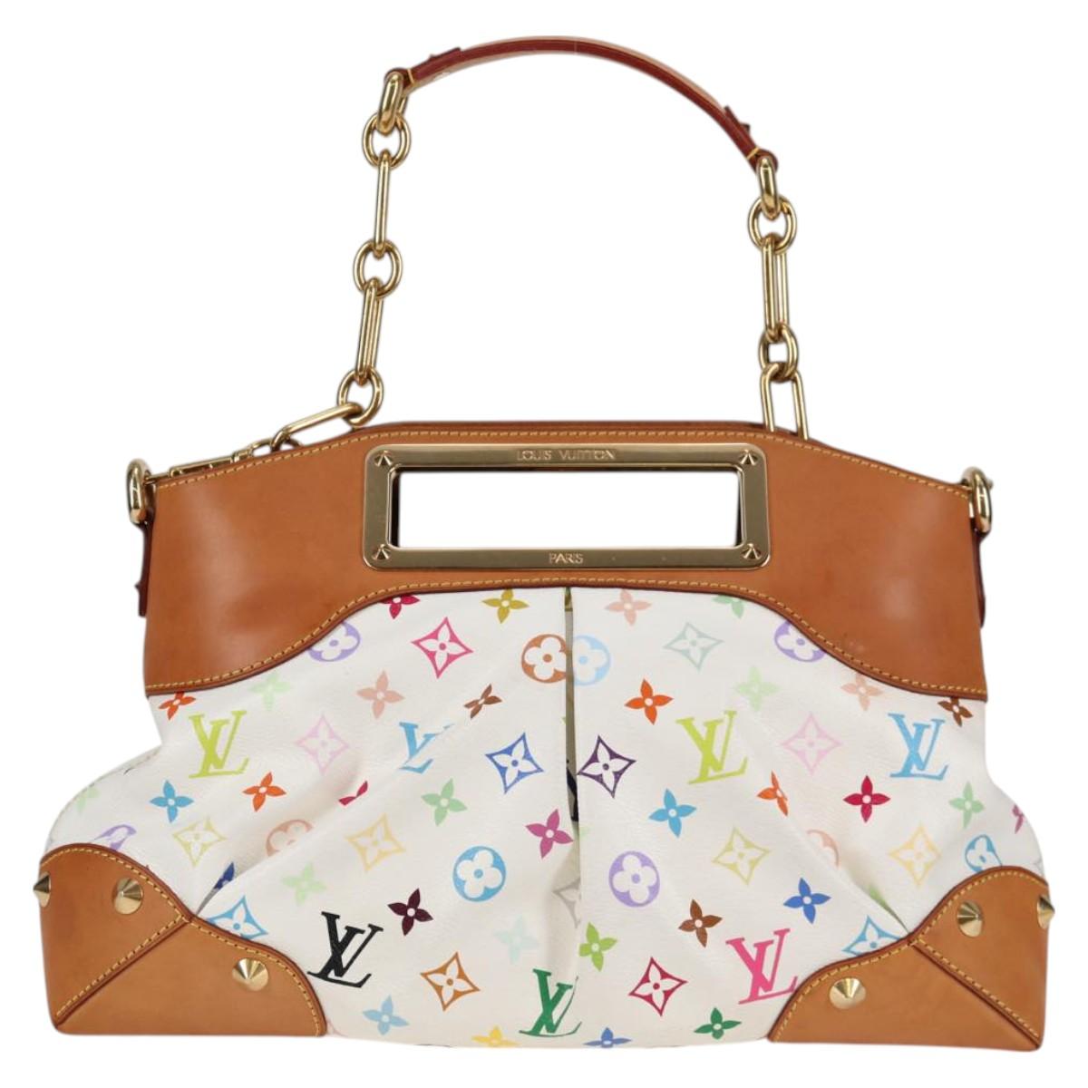 Louis Vuitton Monogram Multicolor Judy Mm Bag 2WAY White M40255 Lv
