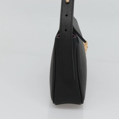 Versace Shoulder Bag Leather Black Gold