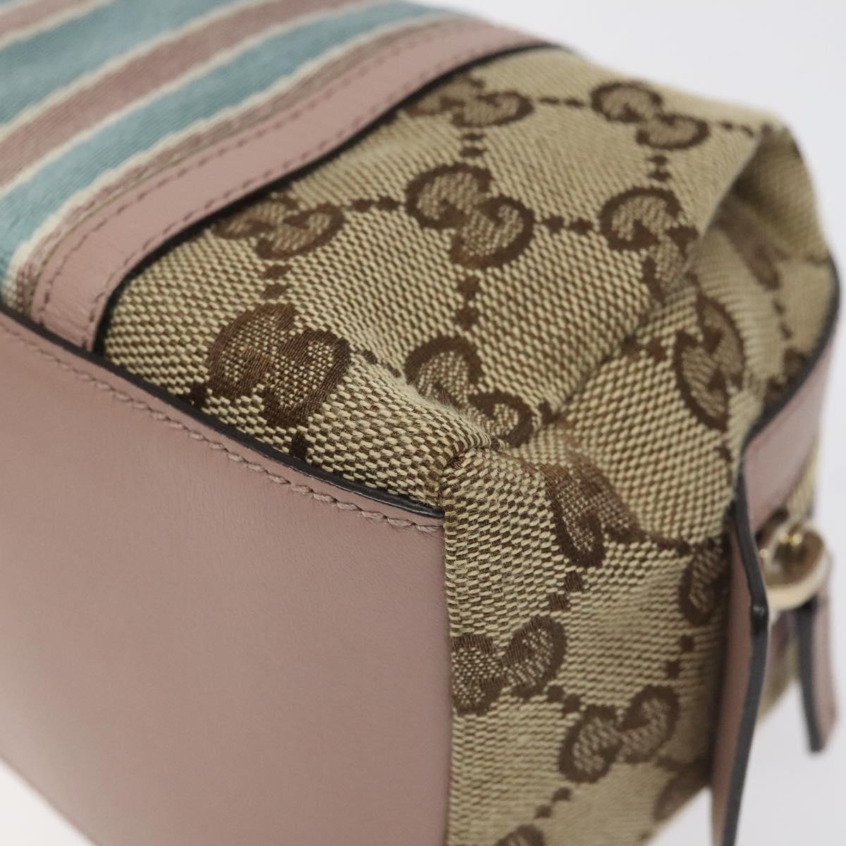 Gucci Gg Canvas Pouch Beige Gold 256636