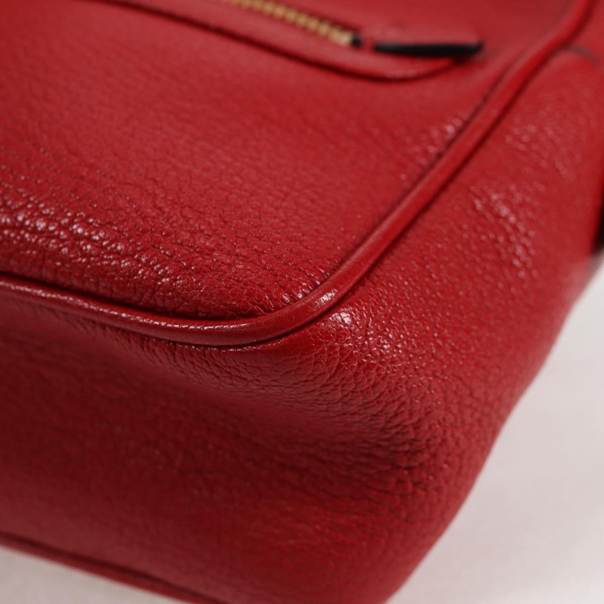 Miu Miu Shoulder Bag Leather Red Gold