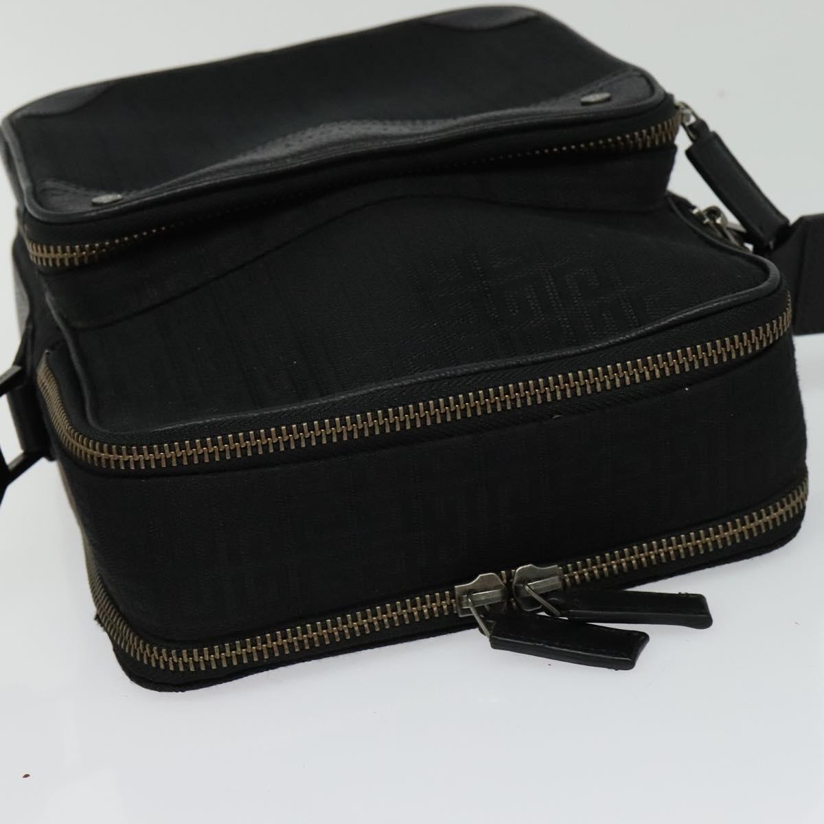Givenchy Shoulder Bag Canvas Black Silver
