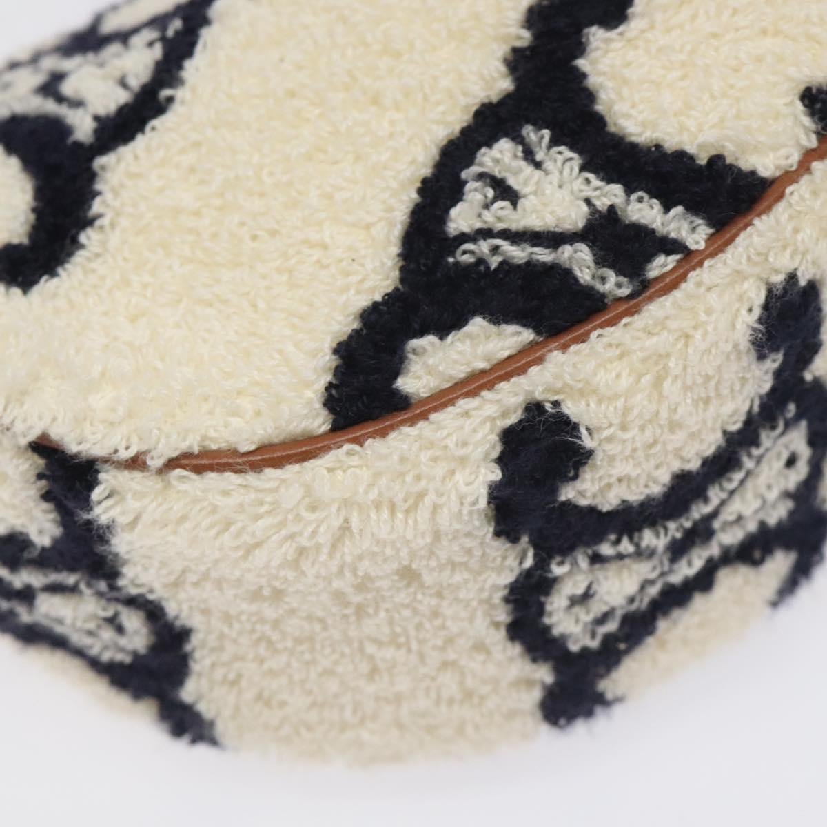 Celine Triomphe Shoulder Bag Pile White Brown Gold