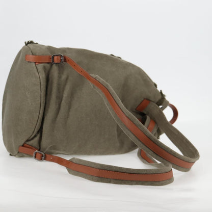 Chanel Backpack Canvas Green Cc