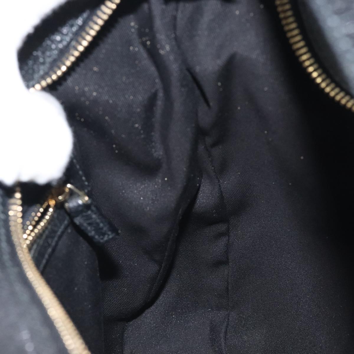 Gucci Gg Canvas Shoulder Bag Black Gold 153010