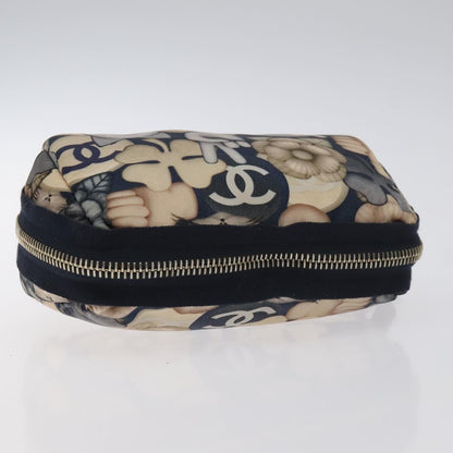Chanel Coco Mark Pouch Nylon Navy Cc