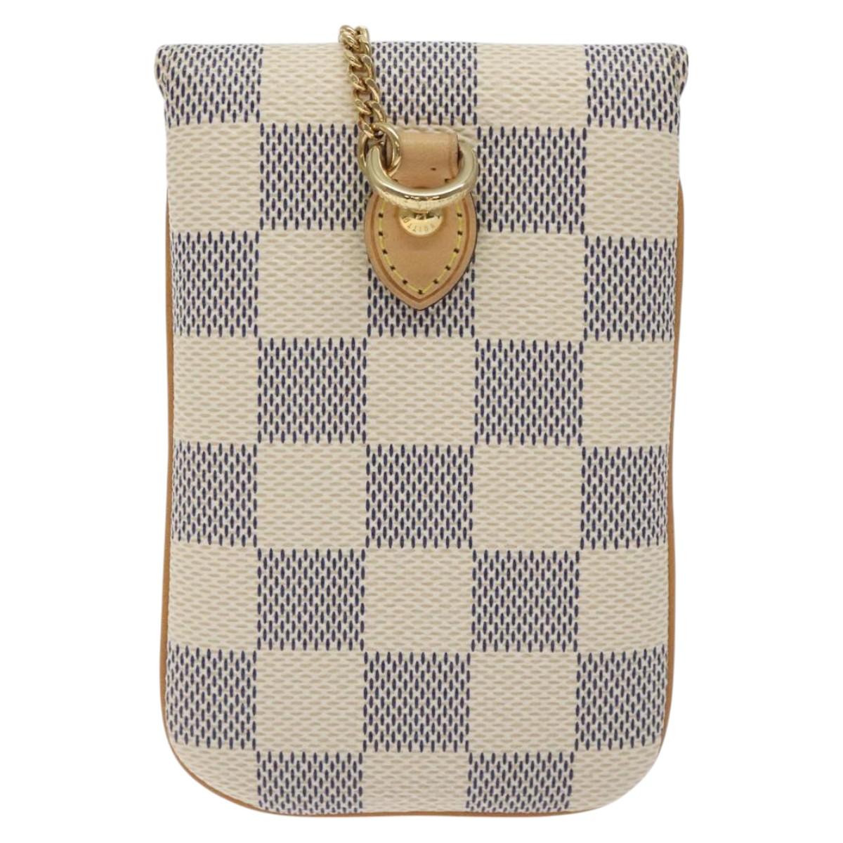 Louis Vuitton Damier Azur Etui Telephonne Mm Cell Phone Case N60026