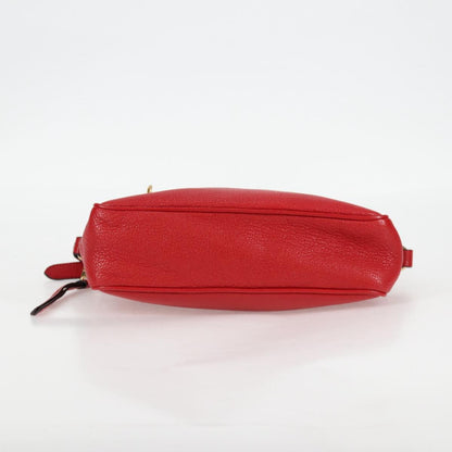 Miu Miu Shoulder Bag Leather Red Gold
