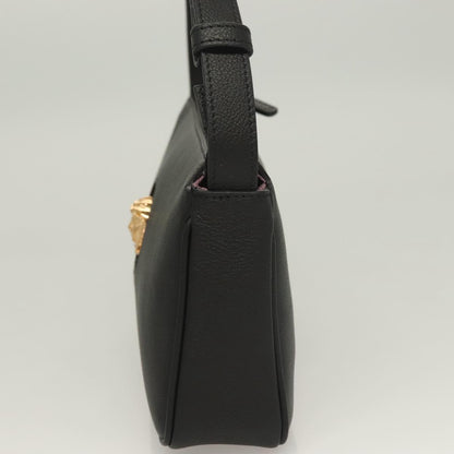 Versace Shoulder Bag Leather Black Gold