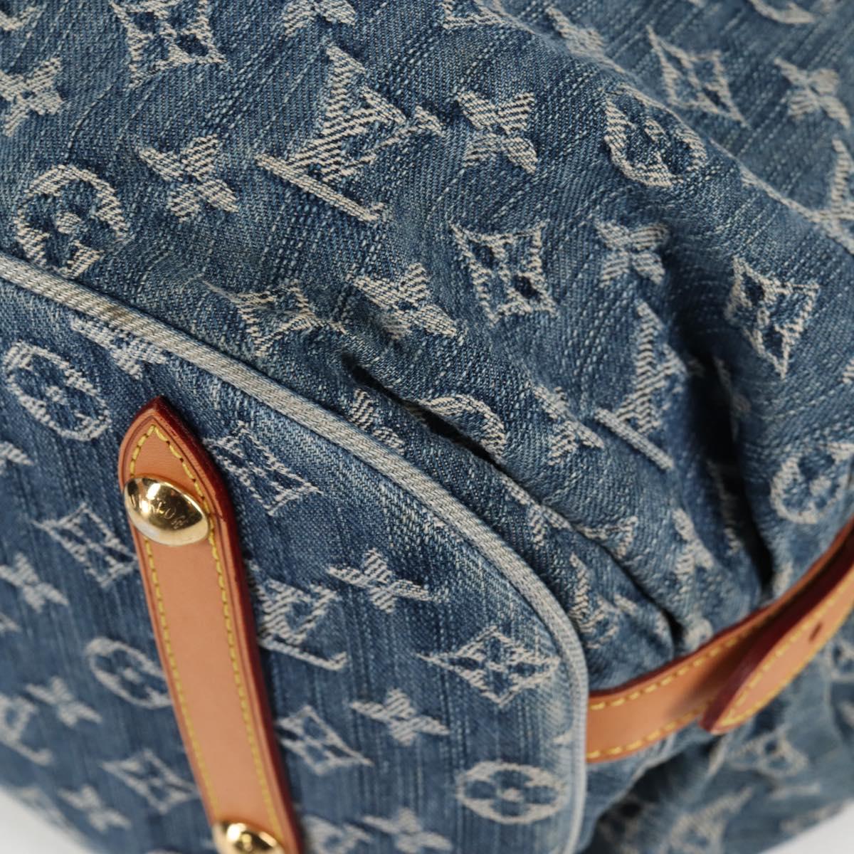 Louis Vuitton Monogram Denim Xl Hand Bag Blue M95515 Lv