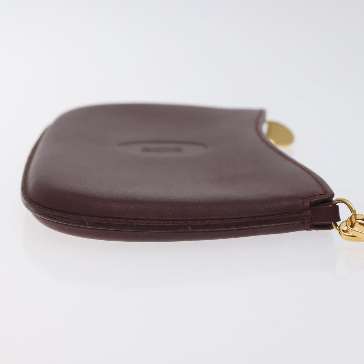 Cartier Must Line Chain Pouch Leather Bordeaux Gold