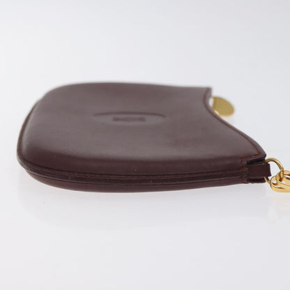 Cartier Must Line Chain Pouch Leather Bordeaux Gold