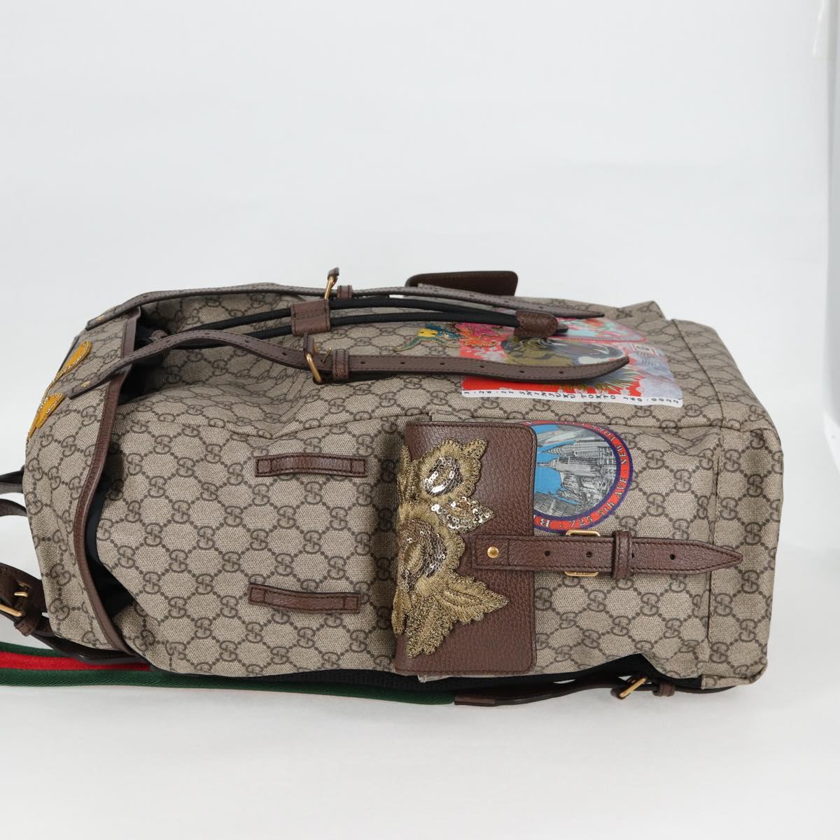Gucci Gg Supreme Disney Collaboration Backpack Pvc Beige Gold 460029