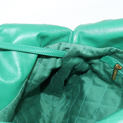 Chanel Chain Chanel 22 Shoulder Bag Lamb Skin Green Gold Cc