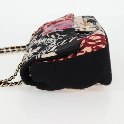 Chanel Chain Matelasse Shoulder Bag Canvas Black Cc