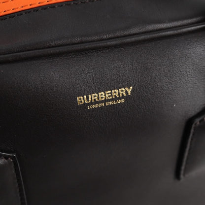 Burberry Hand Bag Leather 2WAY Black Gold