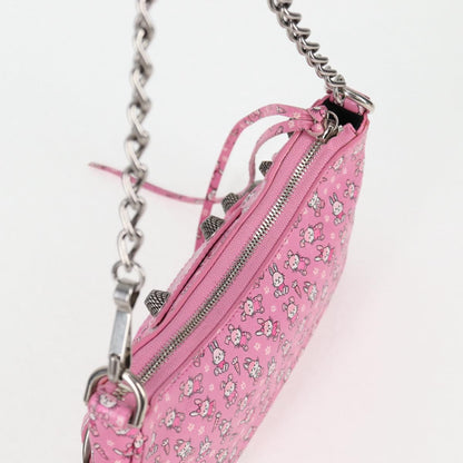Balenciaga Luka Goal Hand Bag Leather 2WAY Pink Silver 695814