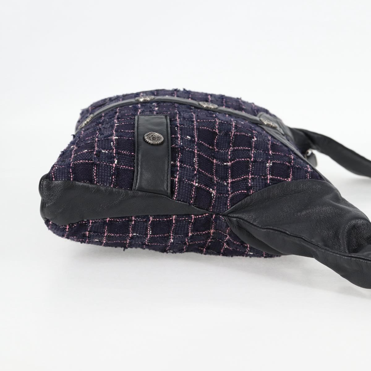 Chanel Girl Chanel Shoulder Bag Tweed Black Cc