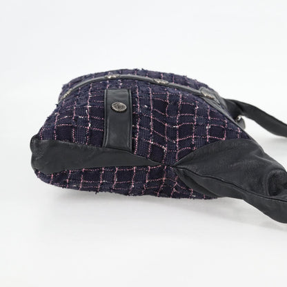 Chanel Girl Chanel Shoulder Bag Tweed Black Cc