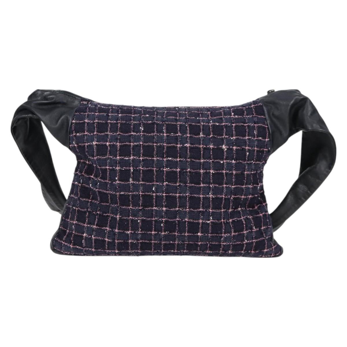 Chanel Girl Chanel Shoulder Bag Tweed Black Cc
