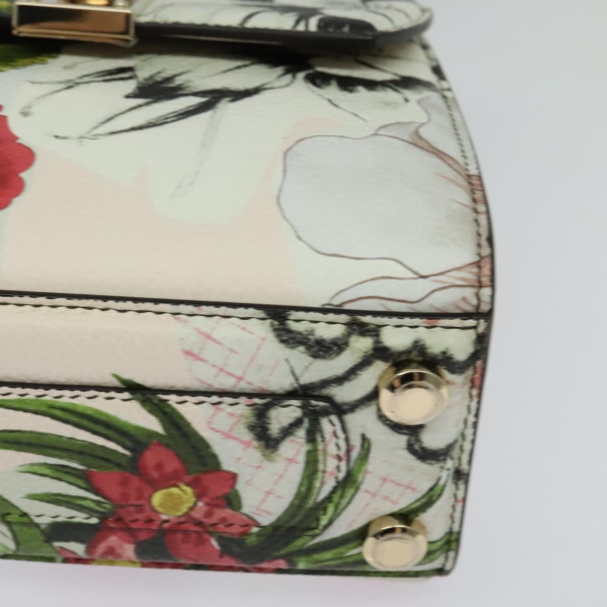 Salvatore Ferragamo Gancini Chain Hand Bag Leather 2WAY Pink Gold