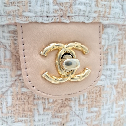 Chanel Tweed Top Handle Tote And Shoulder Bag (10000164)