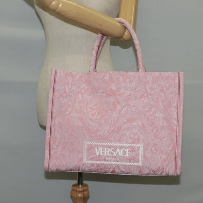 Versace Athena Barocco Tote Bag Canvas 2WAY Pink