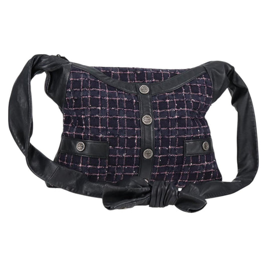 Chanel Girl Chanel Shoulder Bag Tweed Black Cc