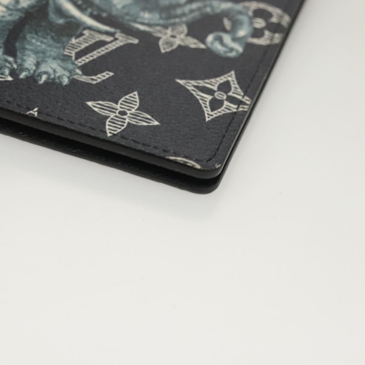 Louis Vuitton Monogram Savanna Couverture Passport Case Navy Lv