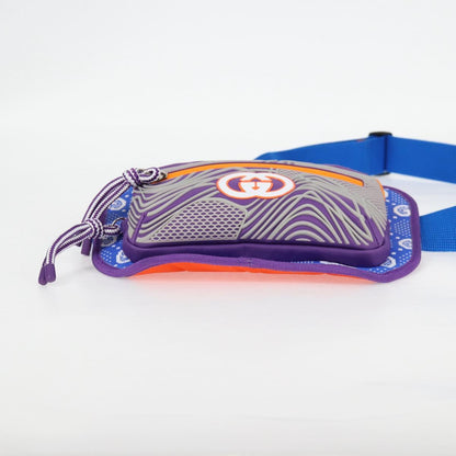 Gucci Waist Bag Nylon Silver Purple 752102