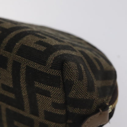 Fendi Zucca Canvas Pouch Black Brown