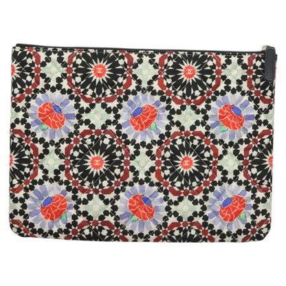 Chanel Matelasse Coco Mark Pouch Nylon Multicolor Cc