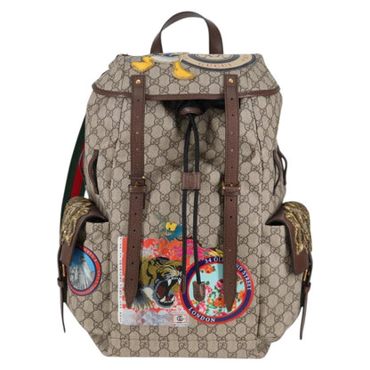 Gucci Gg Supreme Disney Collaboration Backpack Pvc Beige Gold 460029