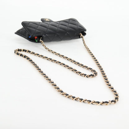 Chanel Matelasse Chain Shoulder Bag Caviar Skin Black Cc