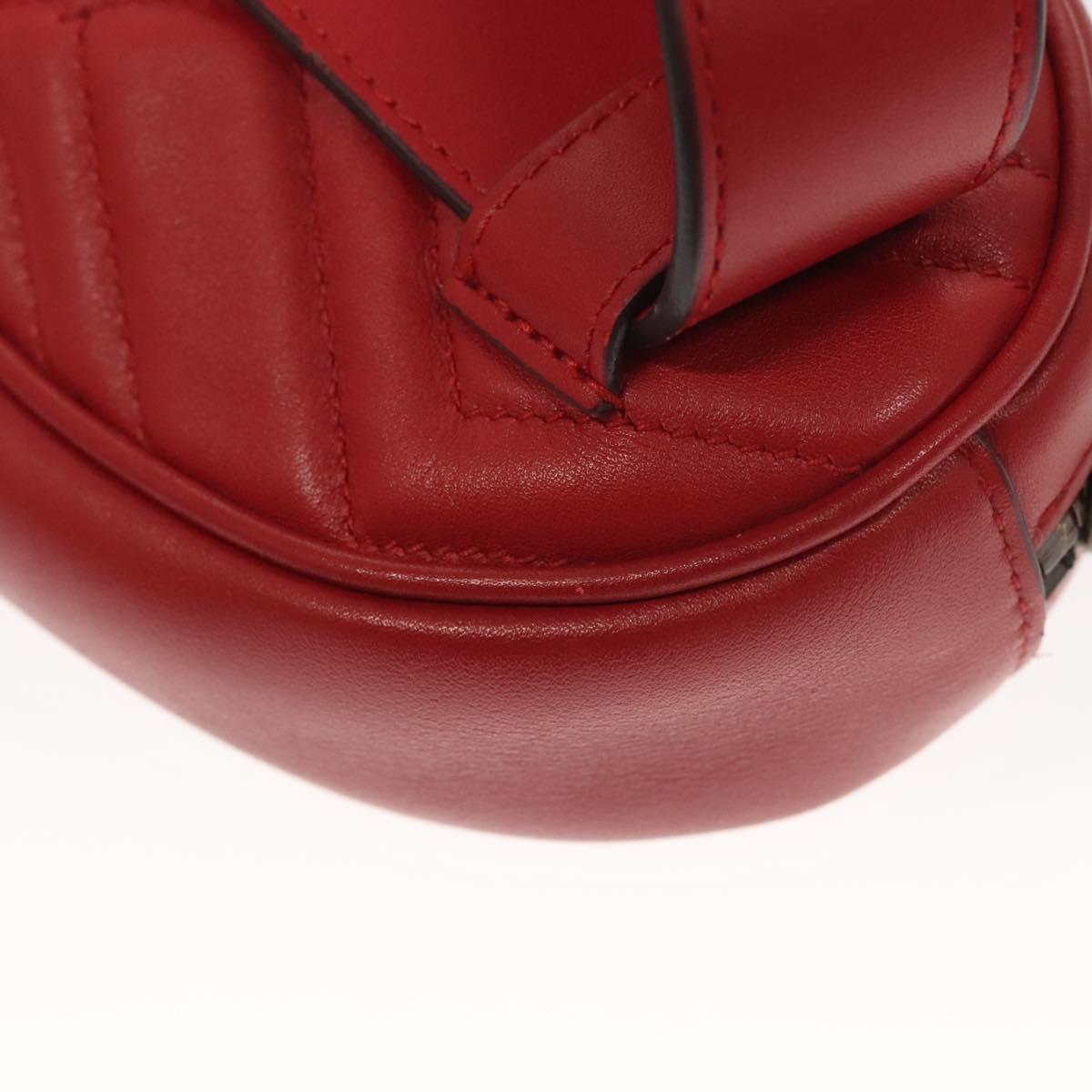 Gucci Gg Marmont Waist Bag Leather Red Gold 476434